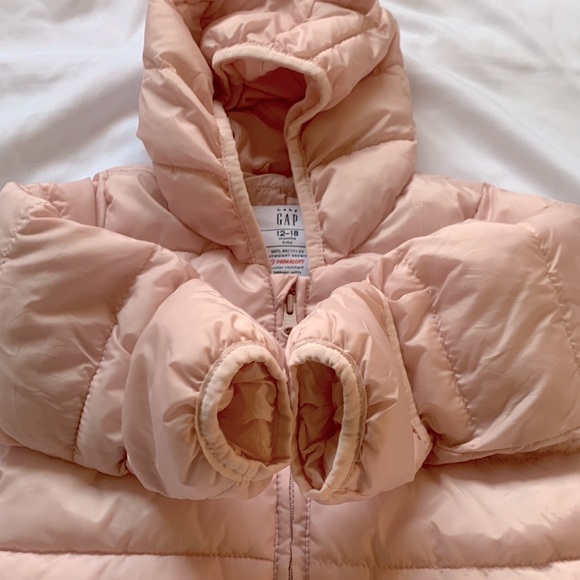 Baby Gap ColdControl Puffer One-Piece, misty rose pink size 12-18 months - Picture 6 of 16